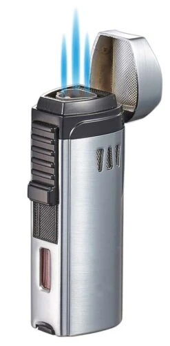Visol Denali Triple Torch Cigar Lighter - Silver 11 Visol Denali Triple Torch Cigar Lighter - Silver -Elighters Shop visol denali triple torch cigar lighter silver 77