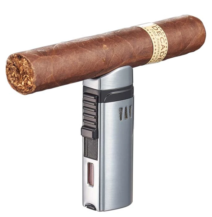 Visol Denali Triple Torch Cigar Lighter - Silver 6 Visol Denali Triple Torch Cigar Lighter - Silver - Image 4