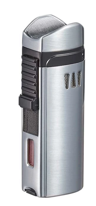 Visol Denali Triple Torch Cigar Lighter - Silver 5 Visol Denali Triple Torch Cigar Lighter - Silver - Image 3