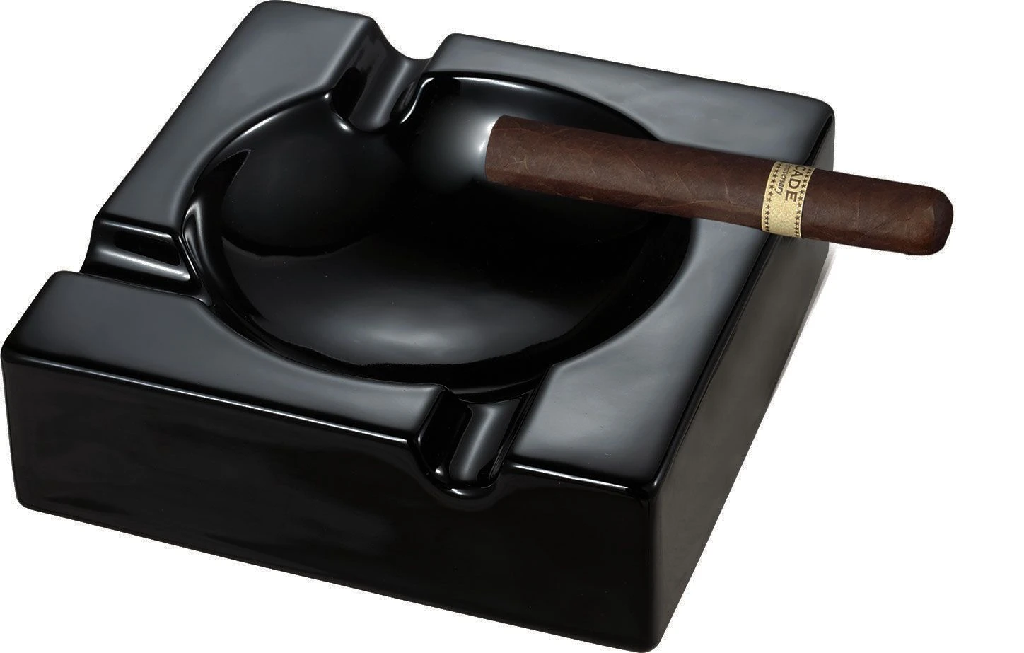 Visol Donovan Black Ceramic Cigar Ashtray For Patio Use 3 Visol Donovan Black Ceramic Cigar Ashtray For Patio Use