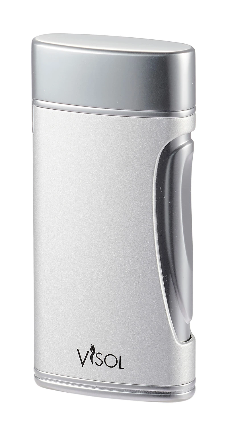 Visol DuoMatt Chrome Double Flame Cigar Lighter 3 Visol DuoMatt Chrome Double Flame Cigar Lighter