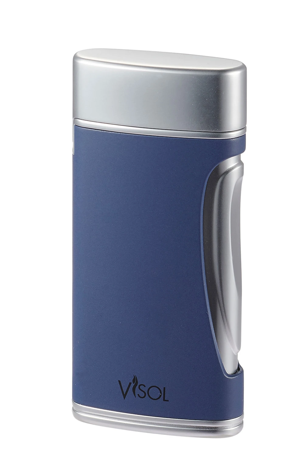 Visol DuoMatt Navy Blue Double Flame Cigar Lighter 4 Visol DuoMatt Navy Blue Double Flame Cigar Lighter - Image 2