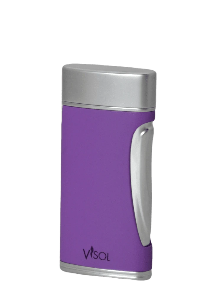 Visol DuoMatt Purple Double Flame Cigar Lighter 3 Visol DuoMatt Purple Double Flame Cigar Lighter