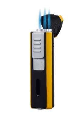 Visol Enigma Triple Flame Cigar Lighter - Yellow -Elighters Shop visol enigma triple flame cigar lighter yellow 55