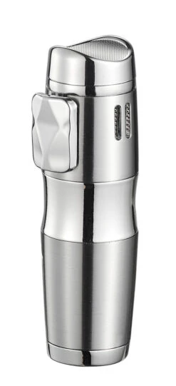 Visol Epic Triple Flame Silver Cigar Lighter -Elighters Shop visol epic triple flame chrome cigar lighter 83