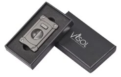 Visol Ferris Gunmetal V Cut Cigar Cutter 7 Visol Ferris Gunmetal V Cut Cigar Cutter -Elighters Shop visol ferris gunmetal v cut cigar cutter 14