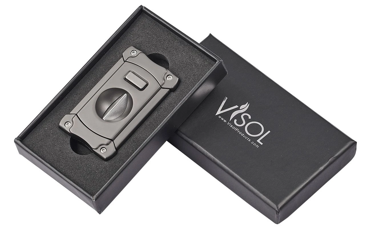 Visol Ferris Gunmetal V Cut Cigar Cutter 4 Visol Ferris Gunmetal V Cut Cigar Cutter - Image 2