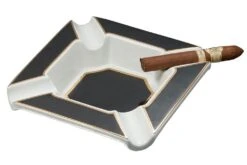 Visol Festus Large Cigar Ashtray - Matte Black And Gold -Elighters Shop visol festus large cigar ashtray matte black and gold 60