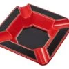 Visol Festus Large Cigar Ashtray - Matte Black And Red -Elighters Shop visol festus large cigar ashtray red 49