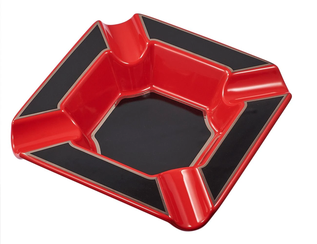 Visol Festus Large Cigar Ashtray - Matte Black And Red 3 Visol Festus Large Cigar Ashtray - Matte Black And Red
