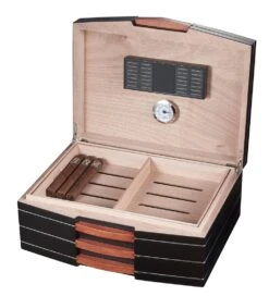 Visol Gerard Modern Polished Black Cigar Humidor - Holds 100 Cigars 7 Visol Gerard Modern Polished Black Cigar Humidor - Holds 100 Cigars -Elighters Shop visol gerard modern polished black cigar humidor 64