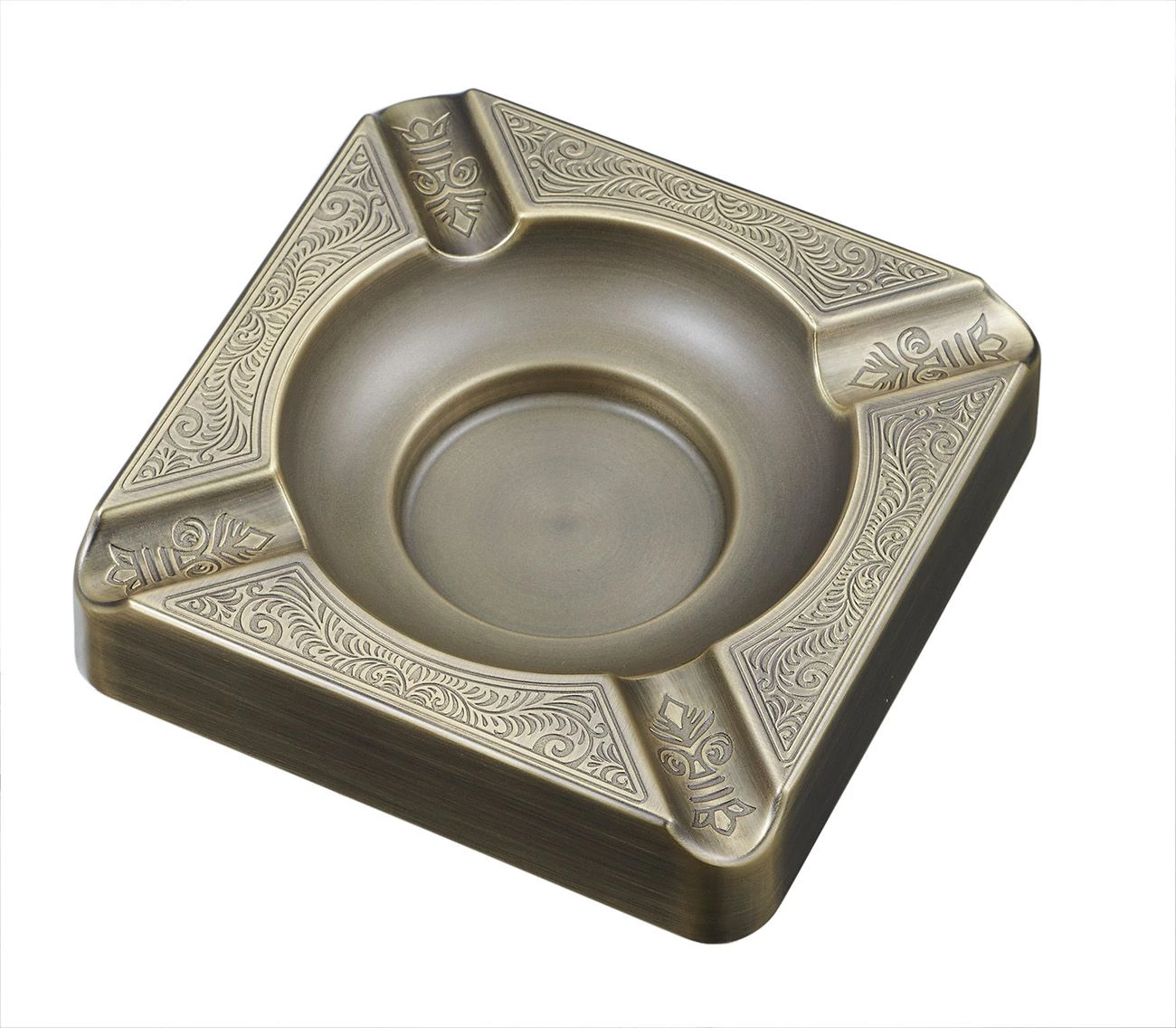 Visol Heavyweight Antique Brass Cigar Ashtray 4 Visol Heavyweight Antique Brass Cigar Ashtray - Image 2