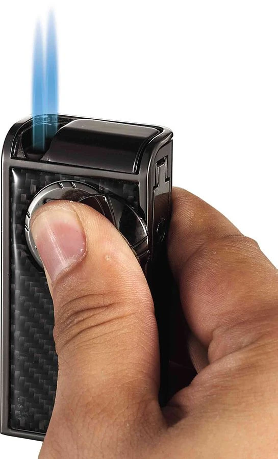 Visol Infinity Double Torch Carbon Fiber Gunmetal Cigar Lighter 5 Visol Infinity Double Torch Carbon Fiber Gunmetal Cigar Lighter - Image 3