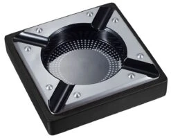 Visol Iris Metal And Black Matte Wood Cigar Ashtray