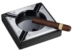 Visol Iris Metal And Black Matte Wood Cigar Ashtray 5 Visol Iris Metal And Black Matte Wood Cigar Ashtray -Elighters Shop visol iris metal and black matte wood cigar ashtray 95