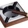 Visol Iris Metal And Wood Cigar Ashtray 2 Visol Iris Metal And Wood Cigar Ashtray -Elighters Shop visol iris metal and wood cigar ashtray 20