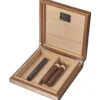 Visol Brown Leather Madrid Cigar Humidor With Embedded Digital Hygrometer -Elighters Shop visol keller ten cigar humidor 53