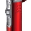 Visol Legion Single Torch Flame Cigar Lighter - Matte Red -Elighters Shop visol legion single torch flame cigar lighter matte red 38