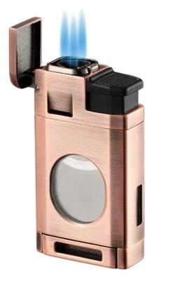 Visol LighCut Bronze Triple Torch Flame Lighter And Cigar Cutter