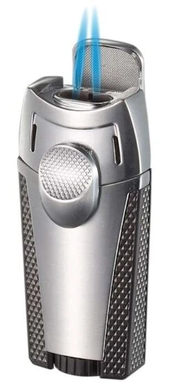 Visol Meru Dual Torch Cigar Lighter - Silver 6 Visol Meru Dual Torch Cigar Lighter - Silver -Elighters Shop visol meru dual torch cigar lighter silver 49