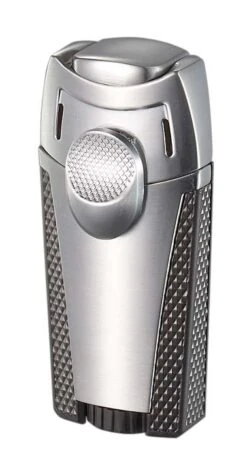 Visol Meru Dual Torch Cigar Lighter - Silver
