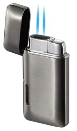 Visol Nevis Dual Torch Cigar Lighter - Gun Metal