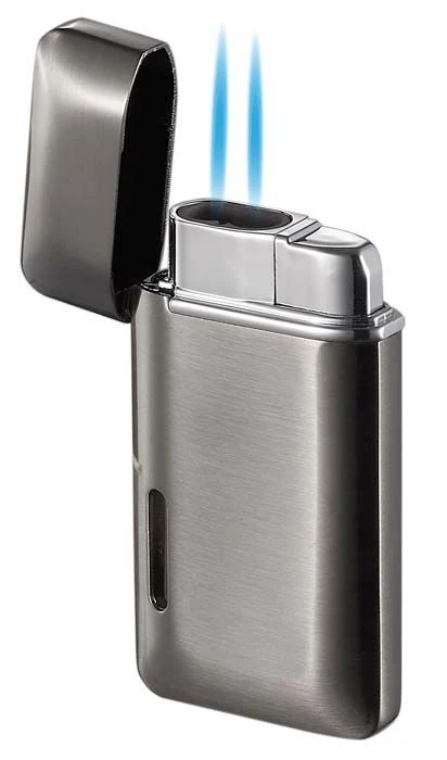 Visol Nevis Dual Torch Cigar Lighter - Gun Metal 3 Visol Nevis Dual Torch Cigar Lighter - Gun Metal