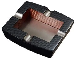 Visol Seine Carbon Fiber Patterned Square Wooden Cigar Ashtray 5 Visol Seine Carbon Fiber Patterned Square Wooden Cigar Ashtray -Elighters Shop visol nomandy carbon fiber patterned square wooden cigar ashtray 53