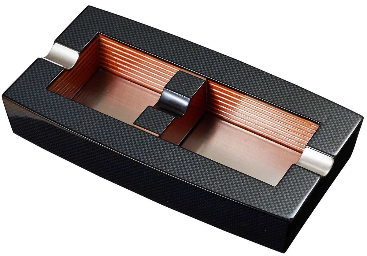 Visol Normandy Carbon Fiber Elongated Ashtray With Adjustable Cigar Rest 4 Visol Normandy Carbon Fiber Elongated Ashtray With Adjustable Cigar Rest - Image 2