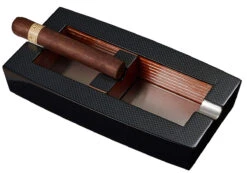 Visol Normandy Carbon Fiber Elongated Ashtray With Adjustable Cigar Rest