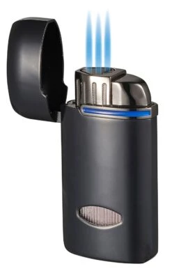 Visol Panda Triple Flame Cigar Lighter - Black -Elighters Shop visol panda triple flame cigar lighter black 70