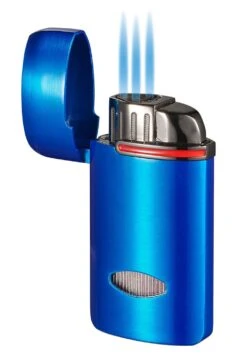 Visol Panda Triple Flame Cigar Lighter - Blue -Elighters Shop visol panda triple flame cigar lighter blue 141