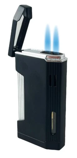 Visol Pelican Dual Torch Flame Lighter - Black -Elighters Shop visol pelican dual torch flame lighter black 38