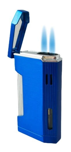 Visol Pelican Dual Torch Flame Lighter - Blue -Elighters Shop visol pelican dual torch flame lighter blue 42
