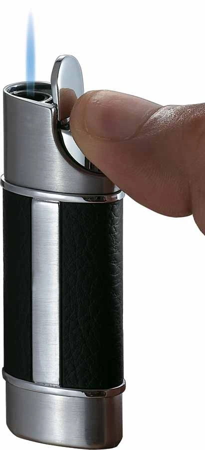 Visol Piccolo Leather And Brushed Chrome Torch Flame Lighter 7 Visol Piccolo Leather And Brushed Chrome Torch Flame Lighter - Image 5