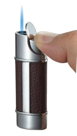 Visol Piccolo Single Torch Flame Cigar Lighter - Brown 5 Visol Piccolo Single Torch Flame Cigar Lighter - Brown -Elighters Shop visol piccolo single torch flame cigar lighter brown 79