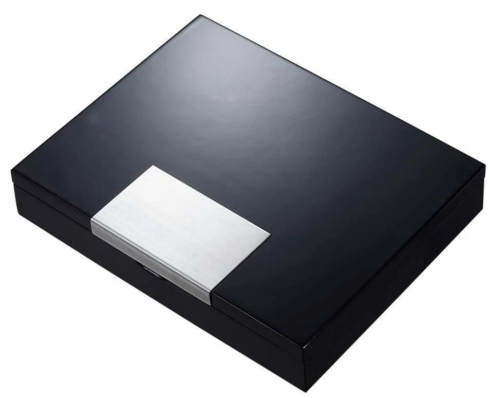 Visol Barclay Black Matte Travel Cigar Humidor - Holds 10 Cigars 4 Visol Barclay Black Matte Travel Cigar Humidor - Holds 10 Cigars - Image 2