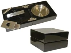 Visol Bremen Black Lacquer Folding Cigar Ashtray With Cutter And Punch 8 Visol Bremen Black Lacquer Folding Cigar Ashtray With Cutter And Punch -Elighters Shop visol quot bremen quot black lacquer folding cigar ashtray with cutter and punch 134