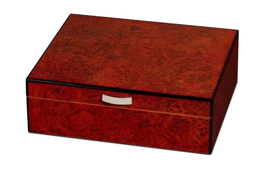 Visol Cedrik Polished Burl Finish 25 Cigar Humidor 4 Visol Cedrik Polished Burl Finish 25 Cigar Humidor - Image 2