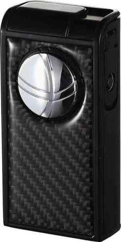 Visol Infinity Double Torch Carbon Fiber Black Cigar Lighter -Elighters Shop visol quot infinity quot double torch carbon fiber black cigar lighter 56