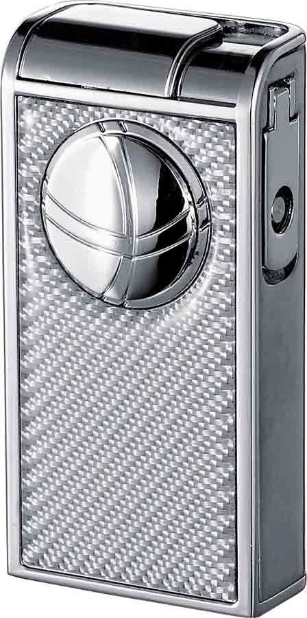 Visol Infinity Double Torch White Carbon Fiber Chrome Cigar Lighter 5 Visol Infinity Double Torch White Carbon Fiber Chrome Cigar Lighter - Image 3