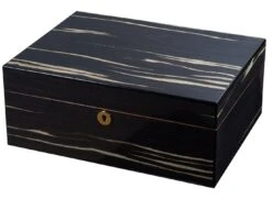 Visol Remo Polished Ashburl Wood Locking Humidor