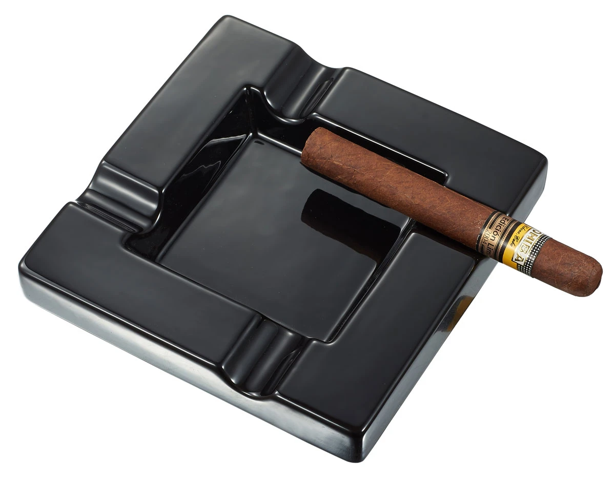 Visol Renner Black Ceramic Cigar Ashtray 3 Visol Renner Black Ceramic Cigar Ashtray