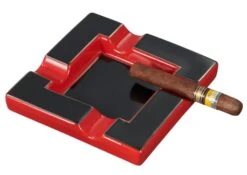 Visol Renner Red And Black Ceramic Cigar Ashtray