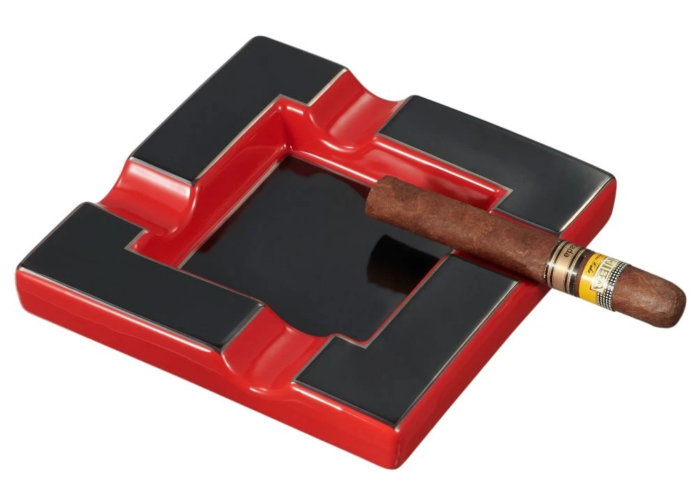 Visol Renner Red And Black Ceramic Cigar Ashtray 3 Visol Renner Red And Black Ceramic Cigar Ashtray