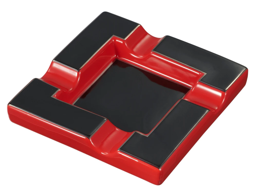 Visol Renner Red And Black Ceramic Cigar Ashtray 4 Visol Renner Red And Black Ceramic Cigar Ashtray - Image 2