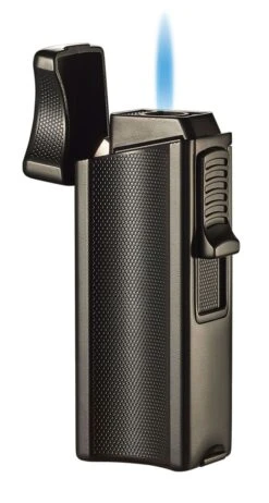 Visol Ridge Black Single Flame Torch Lighter With Cigar Rest 11 Visol Ridge Black Single Flame Torch Lighter With Cigar Rest -Elighters Shop visol ridge black single flame torch lighter with cigar rest 129