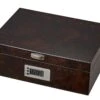 Visol Ridge Dark Burl Varnished Cigar Humidor - Holds Up To 50 Cigars -Elighters Shop visol ridge dark burl varnished cigar humidor with built in digital hygrometer 52