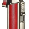 Visol Ridge Red Single Flame Torch Lighter With Cigar Rest