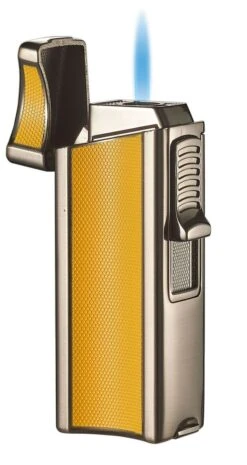 Visol Ridge Yellow Single Flame Torch Lighter With Cigar Rest -Elighters Shop visol ridge yellow single flame torch lighter with cigar rest 123